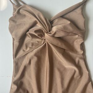Better Be Tan Mini Dress